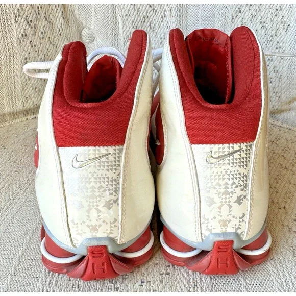2009 Nike Shox Vision TB White/Varsity Red/Metallic Silver 367190-112‎ Men's 12